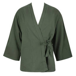 ANTIGEL kimono court en coton Tressage Graphic