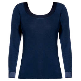 OSCALITO pull col rond en laine et soie Cortina