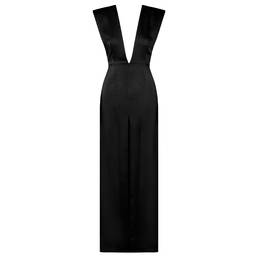 MAISON CLOSE robe longue décolletée en satin Le Vestiaire