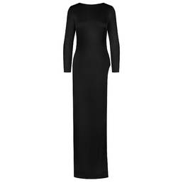 MAISON CLOSE robe longue fendue dos nu en satin Le Vestiaire