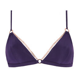 FLEUR DU MAL soutien-gorge triangle en soie Chain Luxe