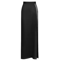 MAISON CLOSE jupe longue fendue en satin Le Vestiaire