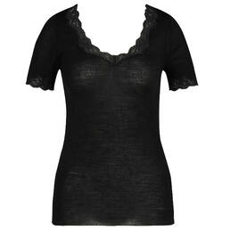 CALIDA top manches courtes en laine et soie Richesse Lace CALIDA top manches courtes en laine et soie Richesse Lace