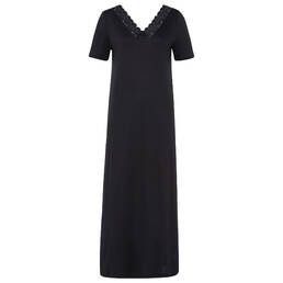 HANRO chemise de nuit manches courtes en coton Moments HANRO chemise de nuit manches courtes en coton Moments