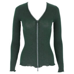 OSCALITO pull avec zip à strass en laine et soie Roma