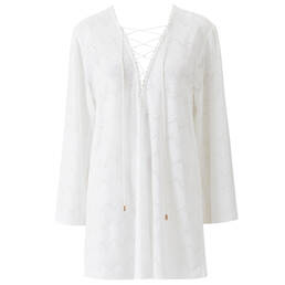 MELISSA ODABASH caftan de plage Keira Crystal Whisper