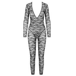 MAISON CLOSE catsuit col V en dentelle Flashback