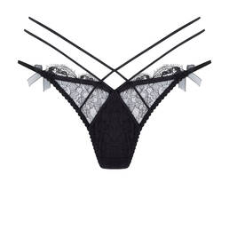 AGENT PROVOCATEUR string en satin et dentelle Halley