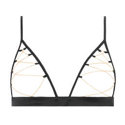 LIVY soutien-gorge ouvert en soie Dark Sully