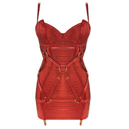 BORDELLE robe porte-jarretelles harnais angela New Signature