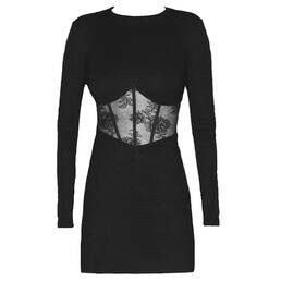 FLEUR DU MAL robe manches longues en coton Bouquet Lace