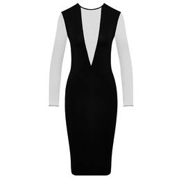 MAISON CLOSE robe midi manches longues Pure Tentation