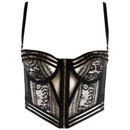 LIVY soutien-gorge bustier ouverture frontale en soie et dentelle Batignolles LIVY soutien-gorge bustier ouverture frontale en soie et dentelle Batignolles