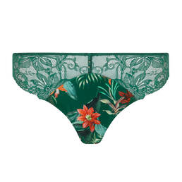 LISE CHARMEL tanga en soie et dentelle Tropique En Fleurs