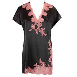 MARJOLAINE chemise de nuit Minuit Ardent en soie Bonnie