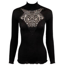 OSCALITO pull col roulé en laine et soie Filicudi