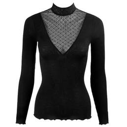 OSCALITO pull col montant en laine et soie Linosa