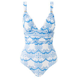 MELISSA ODABASH maillot de bain 1 pièce Panarea sans armatures Blue Riviera