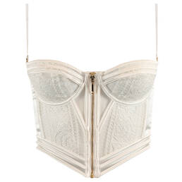 LIVY soutien-gorge bustier ouverture frontale en soie et dentelle Batignolles