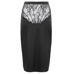 PRELUDE jupe crayon en satin Pearl