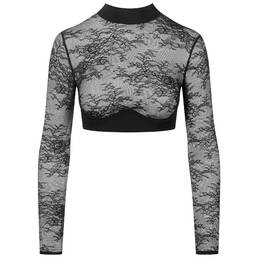 MAISON CLOSE crop top manches longues en dentelle Le Vestiaire