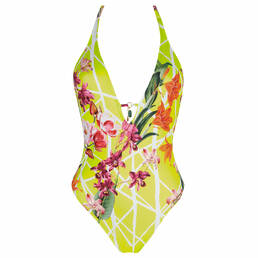 LISE CHARMEL maillot de bain 1 pièce décolleté sans armatures Fleurs Splendeur