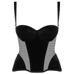 SCANDALE corset en velours Rococo