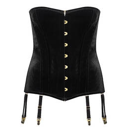 MAISON CLOSE corset porte-jarretelles 8 attaches en velours Rococo Scandale