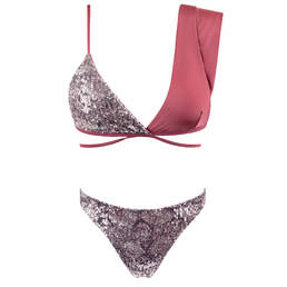 ACQUADICOCCO maillot de bain 2 pièces triangle asymétrique Pitone