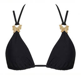 LULI FAMA haut de maillot de bain triangle Gilded Butterfly