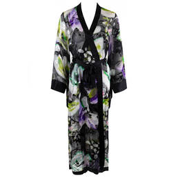 MARJOLAINE kimono long Chroméa en soie Cassiopée