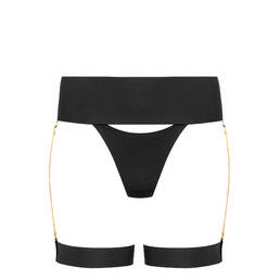 MAISON CLOSE tanga taille haute avec jarretière bijoux amovibles Tapage Nocturne