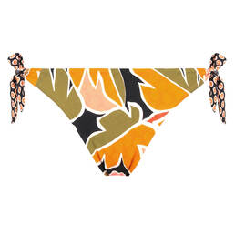 VERDISSIMA bas de maillot de bain slip noué réversible Tropical Leaves