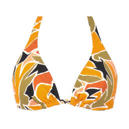 VERDISSIMA haut de maillot de bain triangle réversible Tropical Leaves