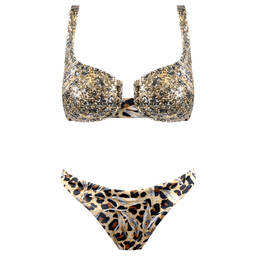ACQUADICOCCO maillot de bain 2 pièces armatures Animalier Chic