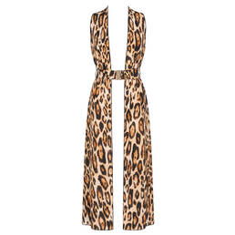 SORAYA caftan de plage long Darling Leopard