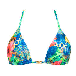 LULI FAMA haut de maillot de bain triangle réversible Jungle Reign