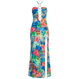 LULI FAMA robe de plage longue Jungle Reign