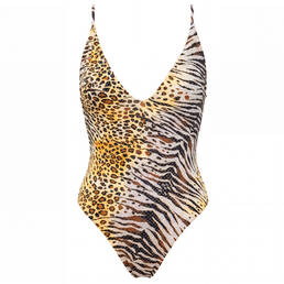 LULI FAMA maillot de bain 1 pièce décolleté Tigressa