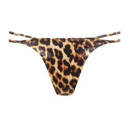 MAISON CLOSE bas de maillot de bain mini string Safari