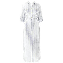 MELISSA ODABASH robe de plage longue Darcy en coton Nautical White