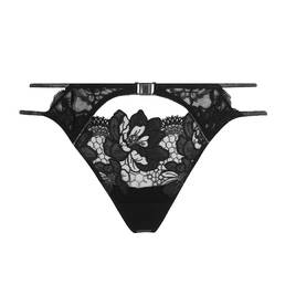 LISE CHARMEL string en dentelle Cuir Couture