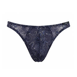 HOM string homme en dentelle Purple