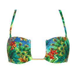 LULI FAMA haut de maillot de bain bandeau Peacock Affair