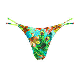 LULI FAMA bas de maillot de bain tanga Peacock Affair