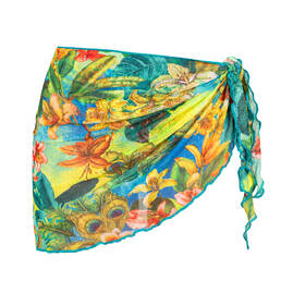 LULI FAMA jupe paréo de plage Peacock Affair LULI FAMA jupe paréo de plage Peacock Affair