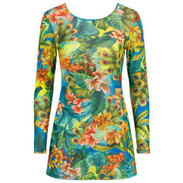 LULI FAMA robe de plage Peacock Affair