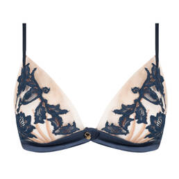 MARJOLAINE soutien-gorge triangle ouverture frontale en soie et dentelle Désirée MARJOLAINE soutien-gorge triangle ouverture frontale en soie et dentelle Désirée