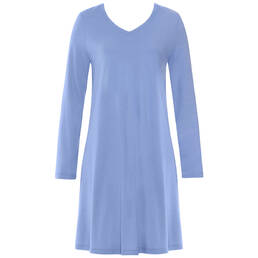 HANRO chemise de nuit manches longues en coton et modal Sleep & Lounge