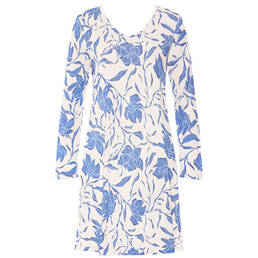 HANRO chemise de nuit manches longues en coton et modal Sleep & Lounge